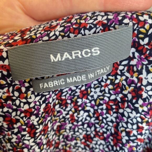 MARCS Navy Red and White Ditsy Mini Floral Dress Size Small - Picture 8 of 12